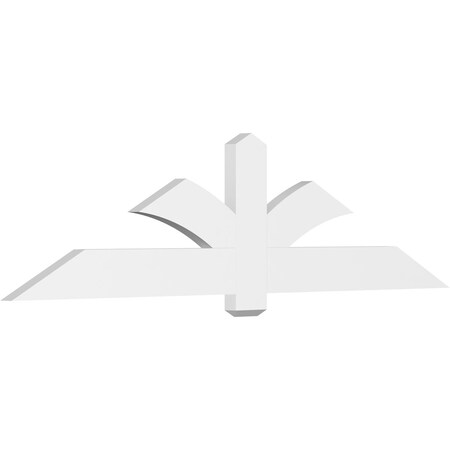 Ekena Millwork Redmond Architectural Grade PVC Gable Bracket, 84"W x 21"H x 2"D x 6"F, 6/12 Pitch GBP084X21X0206RED00